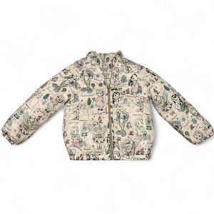 Disney Princess Animators Light Puff Coat zip up Jacket.